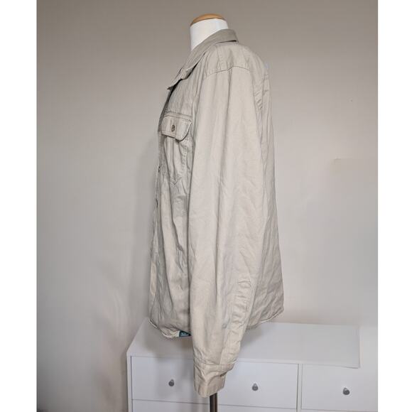 Vintage Woolrich Shirt Mens XL Shacket Plaid Lined Tan Chore Barn Work Jacket - Picture 3 of 8
